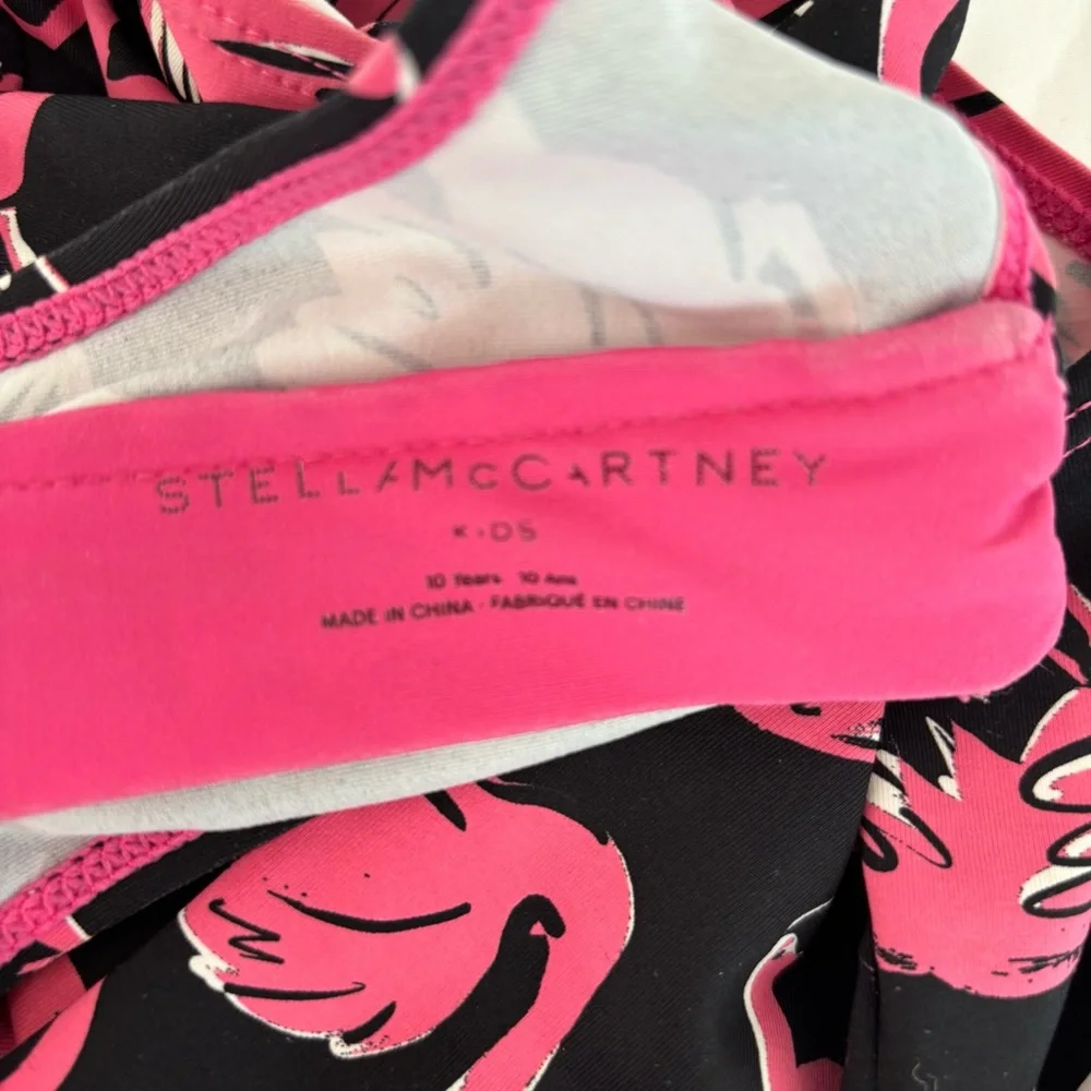 Stella McCartney Kids One Piece‎ Swimsuit Flamingoes Back Zipper Pink Size 10